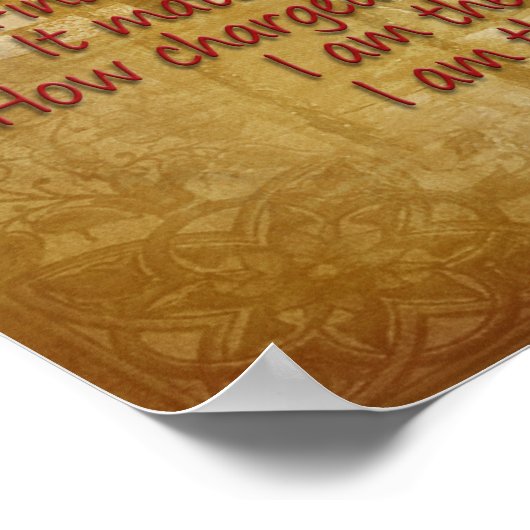 Invictus, Gedicht auf Pergament Blick Hintergrund Poster (Ecke)