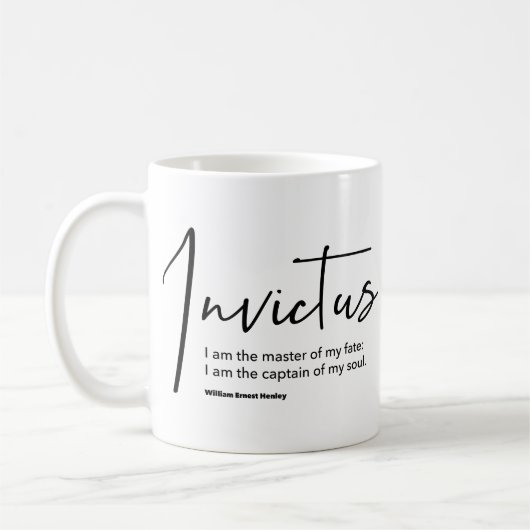 Invictus Gedicht - Ich bin der Meister meines Schi Kaffeetasse (Links)