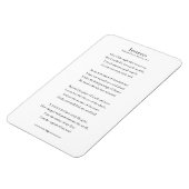 Invictus Gedicht, inspirierender Zitat-Kühlschrank Magnet (Linke Seite)