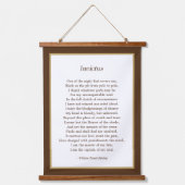 Invictus-Gedicht Wandteppich Mit Holzrahmen (Vorderseite)