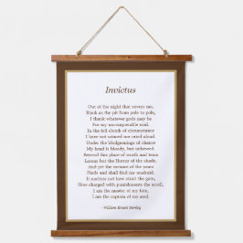 Invictus-Gedicht Wandteppich Mit Holzrahmen