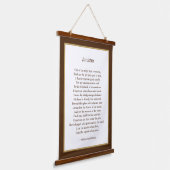 Invictus-Gedicht Wandteppich Mit Holzrahmen (Gewinkelt)