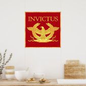 Invictus-Gravur-Goldplakat Poster (Küche)