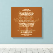 Invictus - Ich bin der Kapitän meines Souls, Leinwanddruck (Insitu (Holzboden))