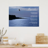 Invictus ~ Inspirationsgedicht ~ Leinwand Poster (Küche)