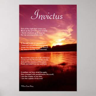 Invictus ~ Inspirationsgedicht Poster