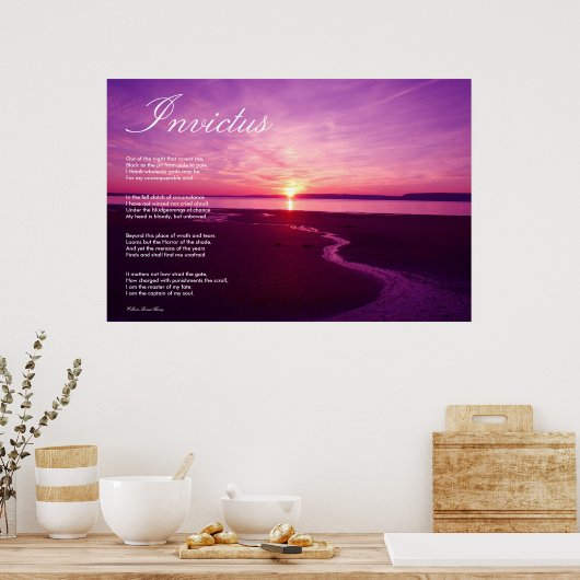 Invictus ~ Inspirationsgedicht Poster (Küche)