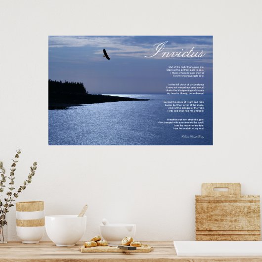 Invictus ~ Inspirationsgedicht Poster (Küche)