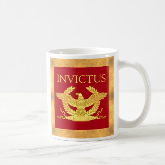 Invictus Kaffee-Tasse mit Goldgrenze Kaffeetasse (Rechts)