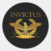 Invictus Logo Runder Aufkleber (Vorderseite)