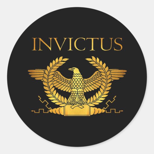 Invictus Logo Runder Aufkleber (Vorderseite)