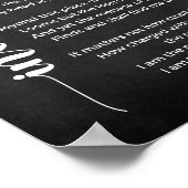 Invictus Poem Black and White Poster (Ecke)