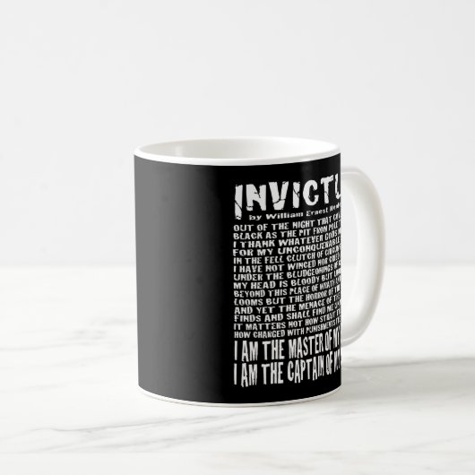 Invictus Poem Kaffeetasse (VorderseiteRechts)