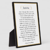 Invictus Poem Tabletop Fotoplatte (Seite)