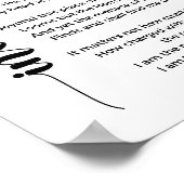 Invictus Poem von William Ernest Henley Poster (Ecke)