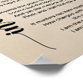 Invictus Poem von William Ernest Henley Vintag Poster (Ecke)