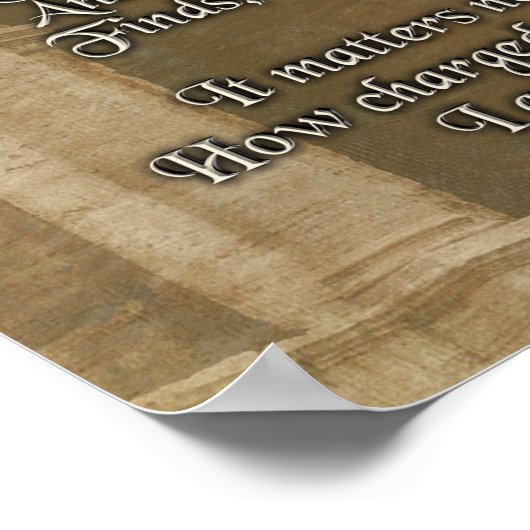 Invictus, Prosa auf Pergament-Look Hintergrund Poster (Ecke)