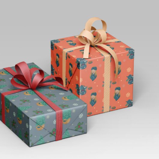 Invierno acogedor con té caliente y pastas geschenkpapier