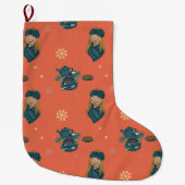 Invierno acogedor con té caliente y pastas großer weihnachtsstrumpf (Vorderseite)