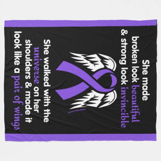 INVINCIBLE.. Epilepsie Fleecedecke (Vorderseite (Horizontal))