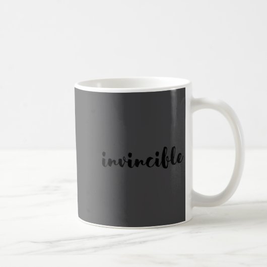 Invincible - Motivational  Kaffeetasse (Rechts)