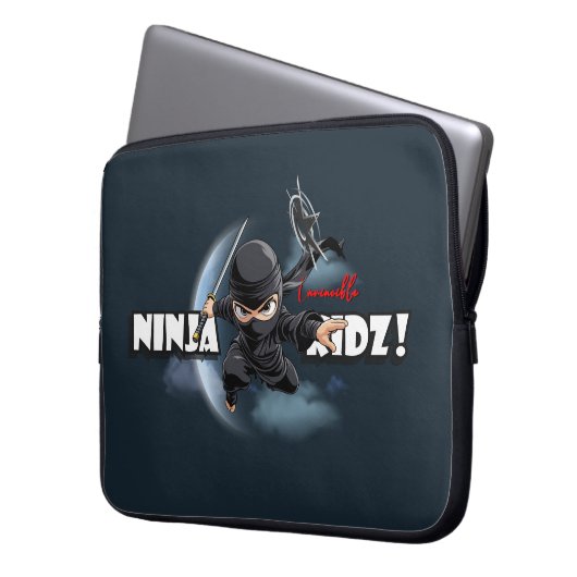 Invincible Ninja Kidz | 15" Laptopschutzhülle (Vorderseite Links)