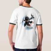 Invincible Ninja Kidz | Men Ringer T-Shirt (Rückseite)