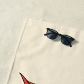 Invincible Supergirl Retro Graphic Strandtuch (Beispiel)