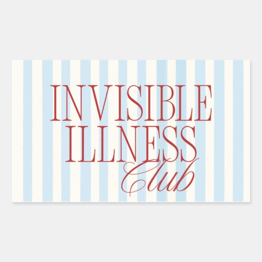 'Invisible Illness Club' Cute Spoonie Sticker (Vorderseite)