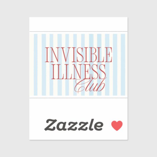 'Invisible Illness Club' Cute Spoonie Sticker (Blatt)