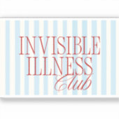 'Invisible Illness Club' Cute Spoonie Sticker (Vorderseite)