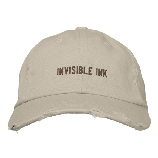 Invisible Ink Cap Bestickte Baseballkappe (Vorderseite)