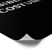 Invisible Man Costume Funny Lazy Halloween Party  Poster (Ecke)