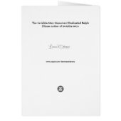 INVISIBLE MAN  NOTECARD (Hinten)