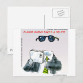 Invisible Selfie Funny Postkarte (Vorne/Hinten)