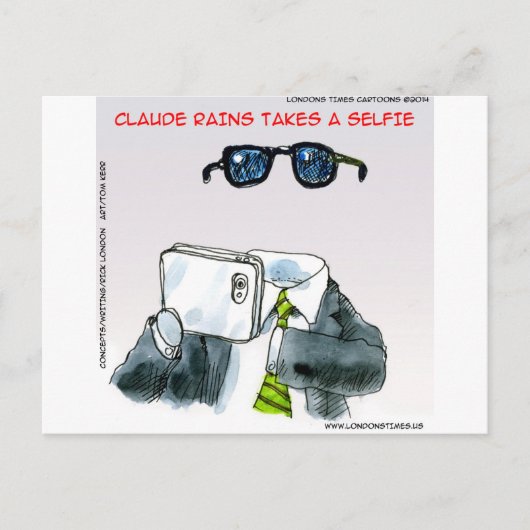 Invisible Selfie Funny Postkarte (Vorderseite)