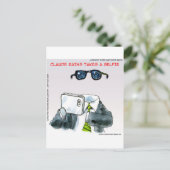 Invisible Selfie Funny Postkarte (Stehend Vorderseite)