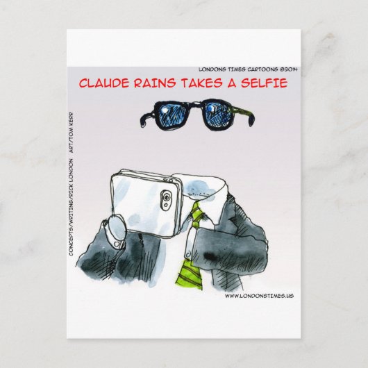 Invisible Selfie Funny Postkarte (Vorderseite)
