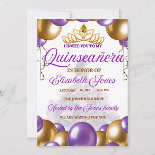 Invitacion 15 años einladung (Vorderseite)