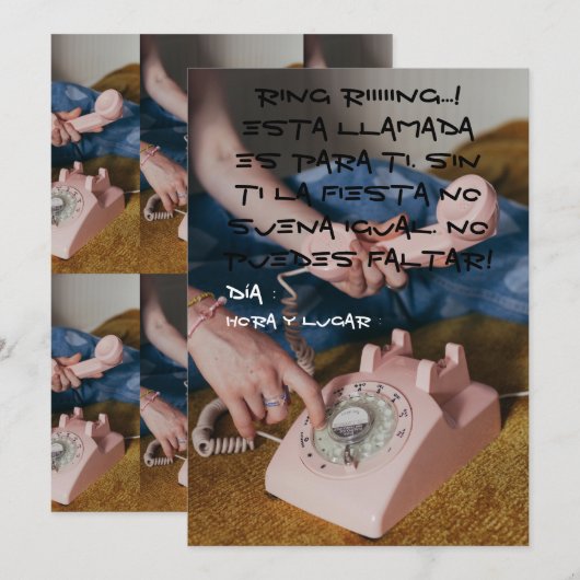 Invitación 90s einladung (Vorne/Hinten)