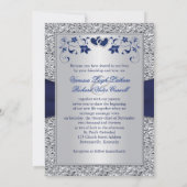 Invitación a la boda de Relieve metalizado FAUX de Einladung (Rückseite)