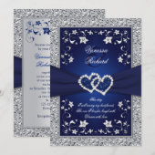 Invitación a la boda de Relieve metalizado FAUX de Einladung (Vorne/Hinten)