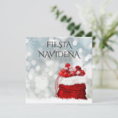 Invitación A La Fiesta Navideña Festiva Einladung (Stehend Vorderseite)