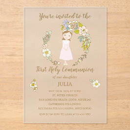 Invitación acrílico JULIA Primera Comunión Acryleinladungen