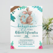 Invitación Baby Shower Canguro Einladung (Stehend Vorderseite)
