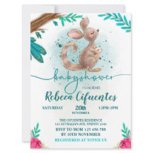 Invitación Baby Shower Canguro