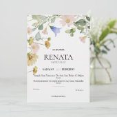 Invitación Bautizo Feiertagskarte (Stehend Vorderseite)