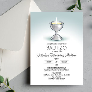 Invitacion Bautizo Minimalistisch Chalice Taufe Einladung