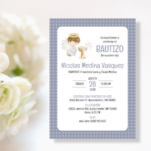 Invitacion Bautizo Niedliche BOY Angel Taufe Katho Einladung