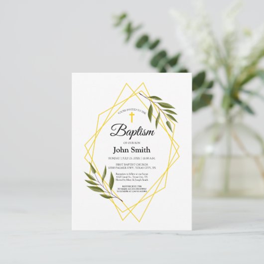 Invitación Bautizo Postkarte (Stehend Vorderseite)